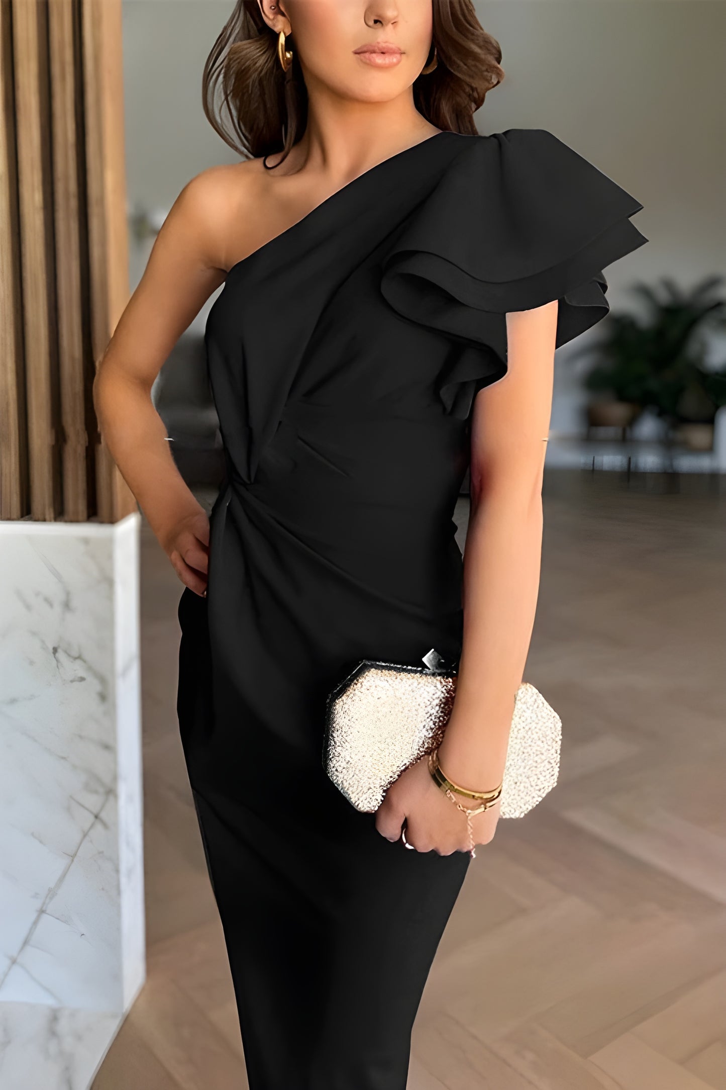 Anna™ | Off-shoulder jurk met split